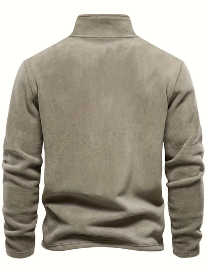 Pull-Over Demi-Zip Doublé en Polaire - Confortable et Chaud pour les Jours Froids
