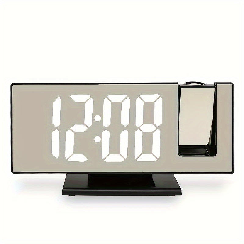 Réveil miroir digital avec projection – Grand écran LED et fonction alarme multifonction