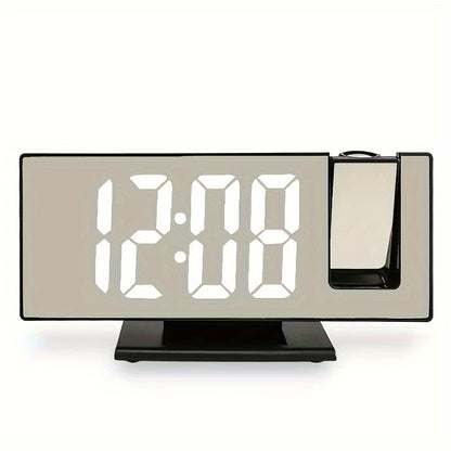 Réveil miroir digital avec projection – Grand écran LED et fonction alarme multifonction