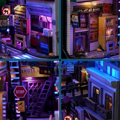 Kit DIY Cabane Cyberpunk – Modèle 3D pour décoration intérieure avec éclairage