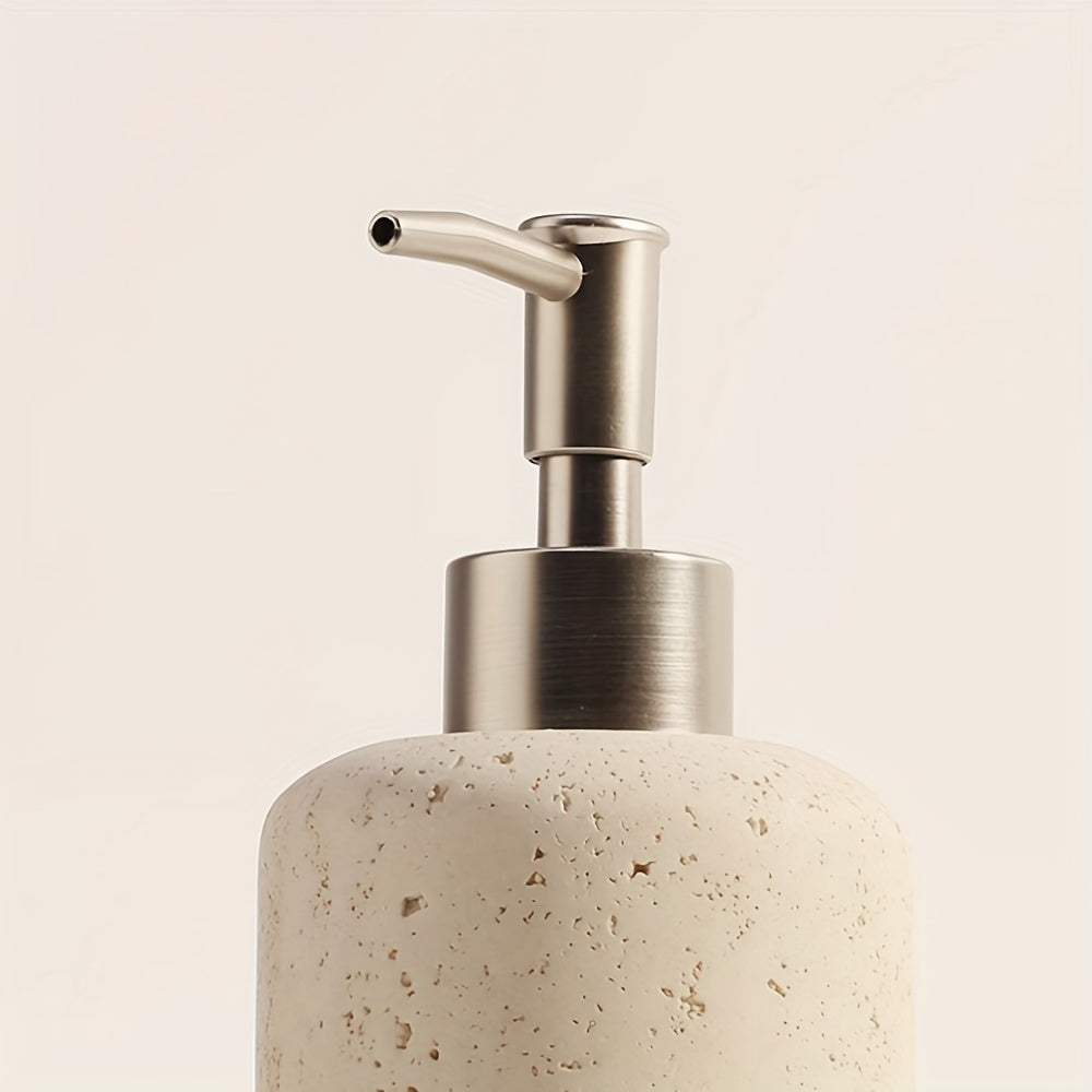Distributeur de Savon en Résine Marbrée – Élégant Distributeur avec Pompe en Acier Inoxydable pour Salle de Bain ou Cuisine