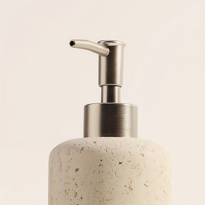 Distributeur de Savon en Résine Marbrée – Élégant Distributeur avec Pompe en Acier Inoxydable pour Salle de Bain ou Cuisine