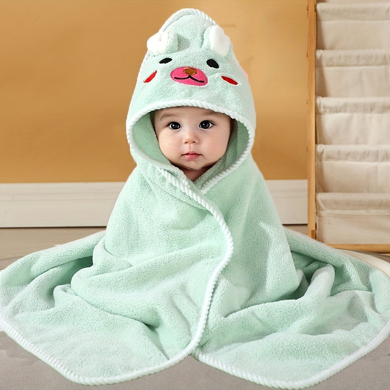 Serviette à capuche douce pour enfants avec motif animalier - Absorbante et confortable