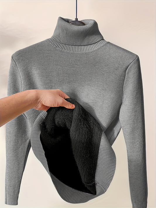 Pull Col Roulé Thermique - Confortable et Chaud pour les Jours Froids