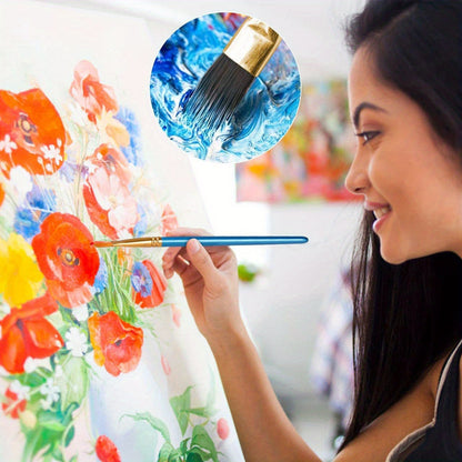 Set de Peinture Acrylique – 28 Pièces, Comprenant 18 Couleurs de Peinture Acrylique et 10 Pinceaux