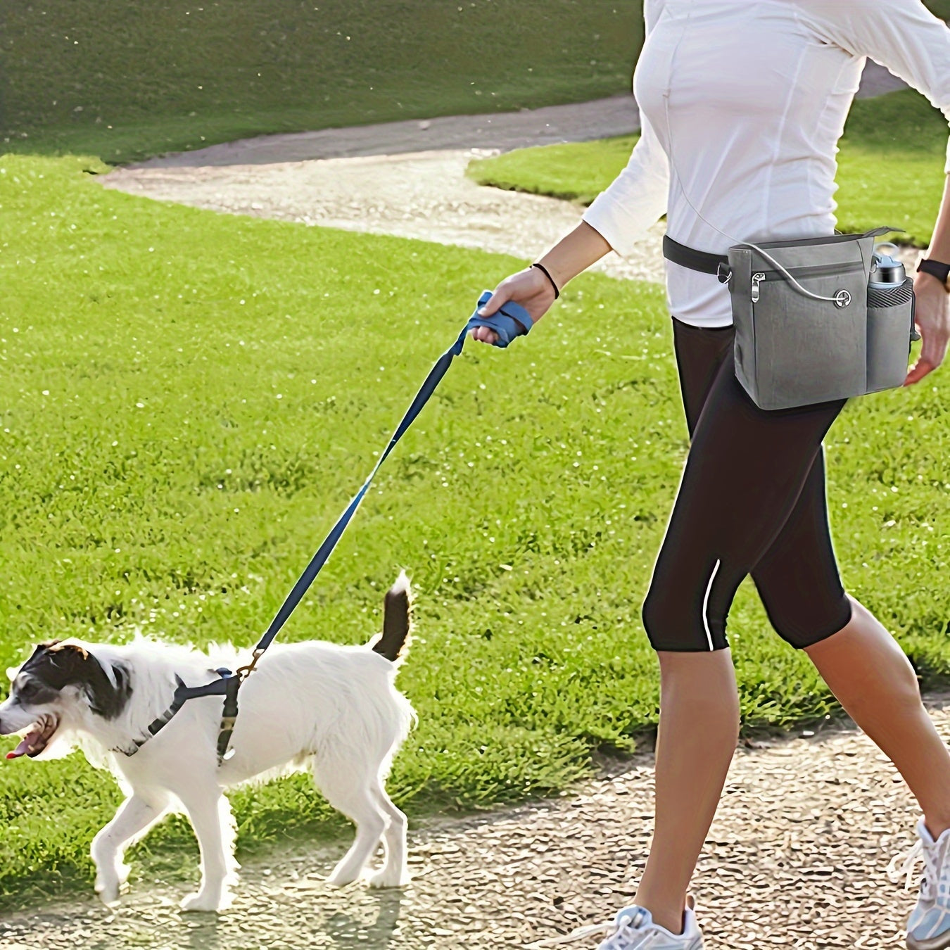 Sacoche à friandises pour chien avec porte-bouteille d’eau – Sac réglable pour entraînement et activités extérieures