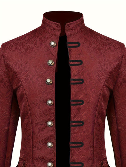 Veste Jacquard Médiévale Henri - Tenue Élégante et Stylée pour Occasions Festives