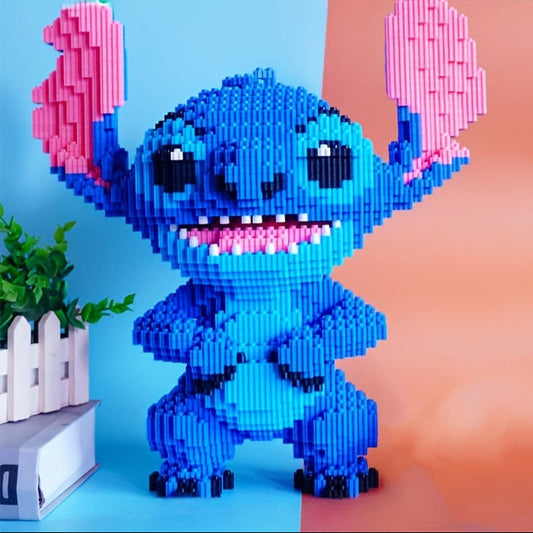 Puzzle de construction 3D Stitch – Modèle coloré et détaillé pour constructeurs créatifs