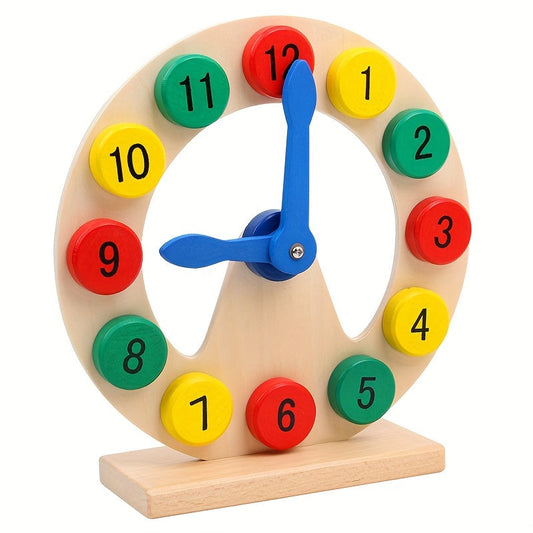 Horloge en Bois Éducatif pour Enfants – Jouet pour Apprendre les Chiffres et l’Heure