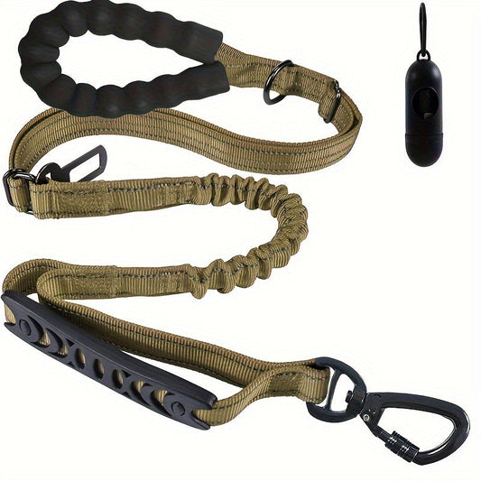Laisse bungee réglable pour chien – Amortissante et réfléchissante pour grands chiens