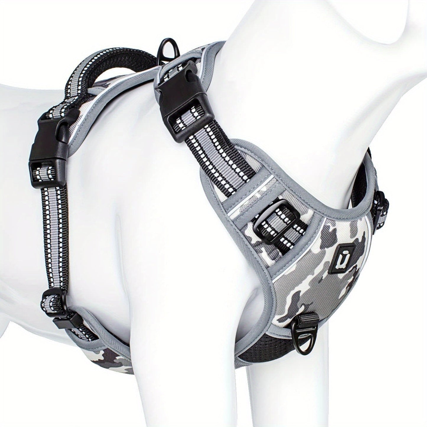 Harnais réfléchissant anti-traction – Promenades et entraînements facilités avec poignée