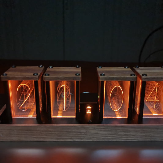 Horloge tube rétro moderne – Horloge digital RGB LED pour décoration intérieure unique