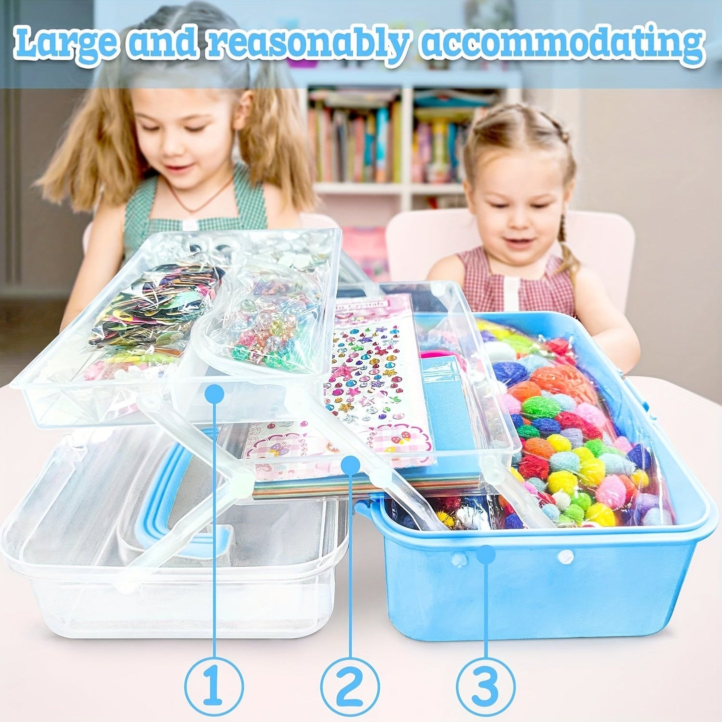 Set complet de bricolage pour enfants – Ensemble créatif avec autocollants, bâtonnets, plumes et plus