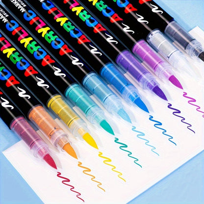 Set de 72 Marqueurs de Peinture Acrylique – Parfait pour la Peinture Créative sur Divers Supports