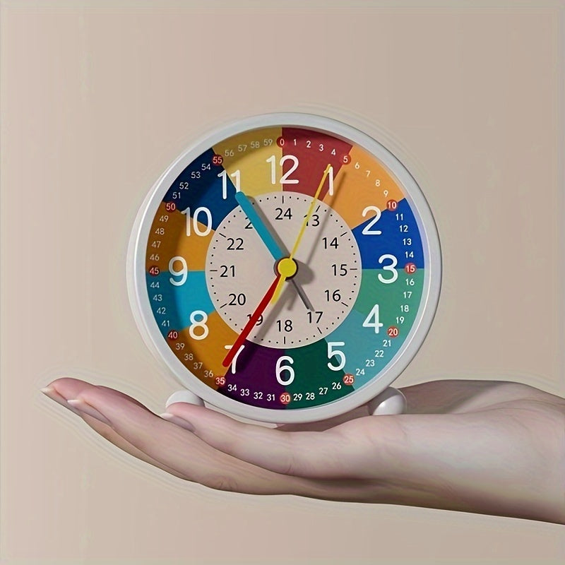Réveil éducatif silencieux – Horloge colorée pour étudiants et enfants