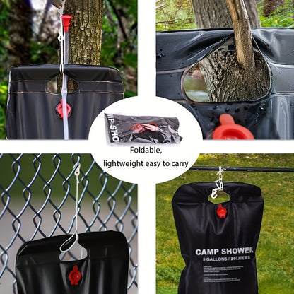 Douche de camping portable – 20L avec tuyau amovible et pommeau réglable