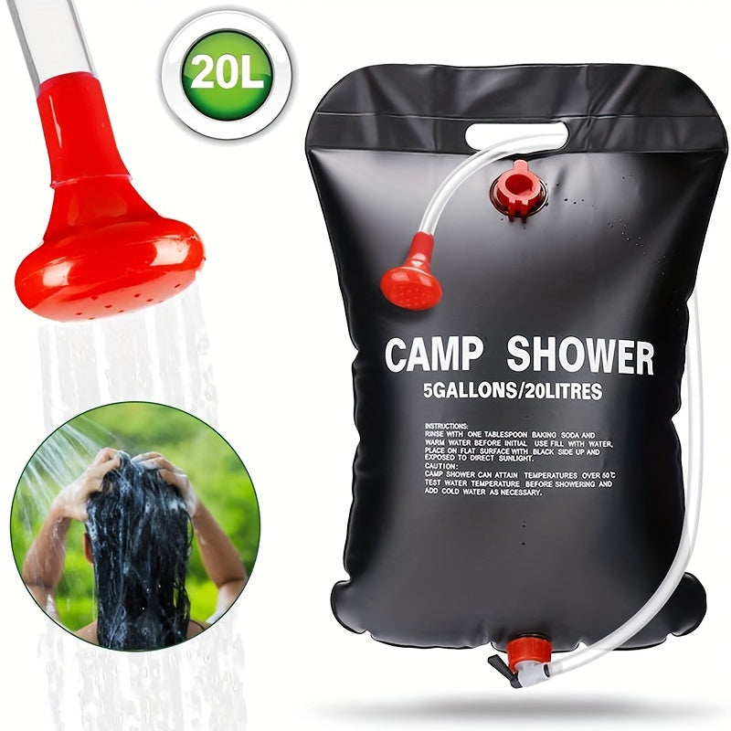 Douche de camping portable – 20L avec tuyau amovible et pommeau réglable