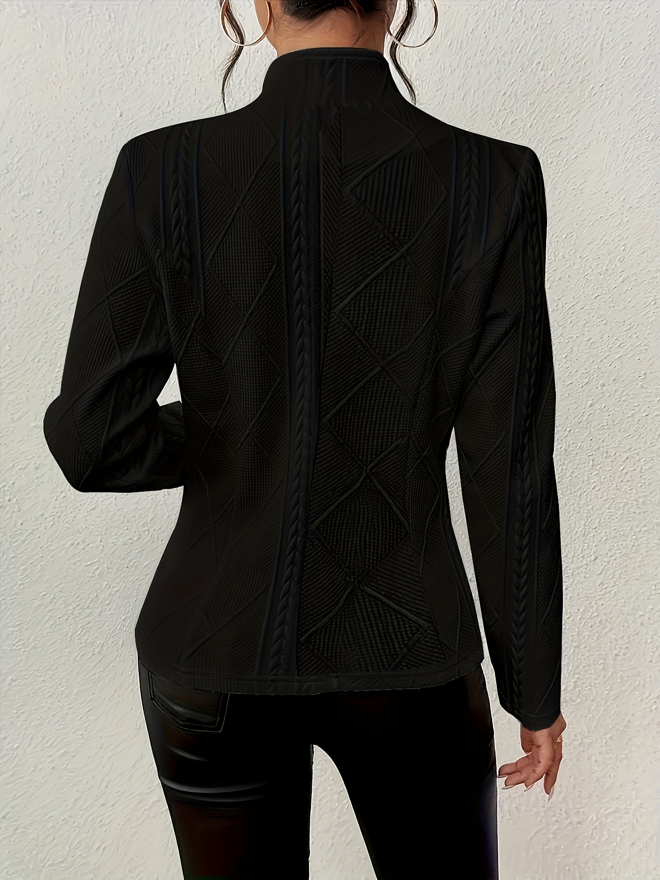 Veste Tissée Sophie - Veste Élégante Automne/Hiver avec Boutons et Manches Longues