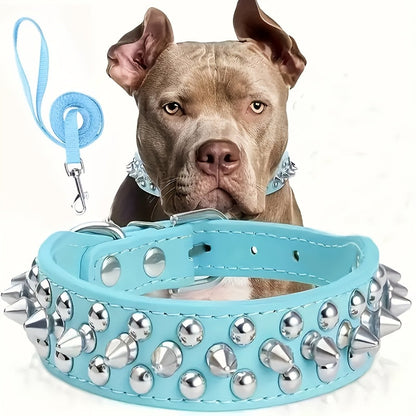 Collier pour chien clouté réglable – Robuste et sécurisée pour grands chiens