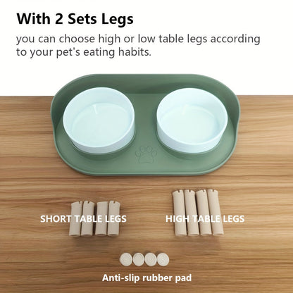 Gamelle double surélevée pour animaux – Repas confortable et sain pour chats et chiens