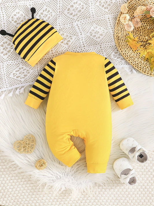Ensemble Combinaison Abeille Adorable – Parfait pour les Aventures en Plein Air des Bébés