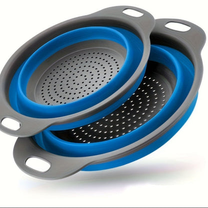 Set de Passoires en Silicone Pliables – Parfaites pour Pâtes, Légumes et Fruits