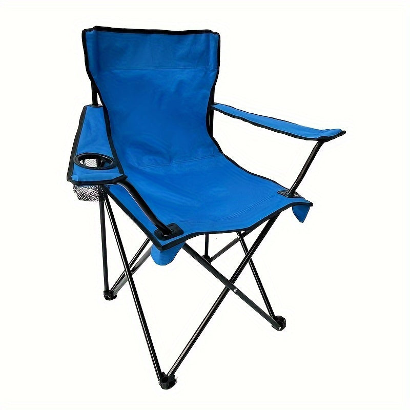 Chaise de camping pliante avec poche latérale - Cadre en acier durable pour activités en plein air