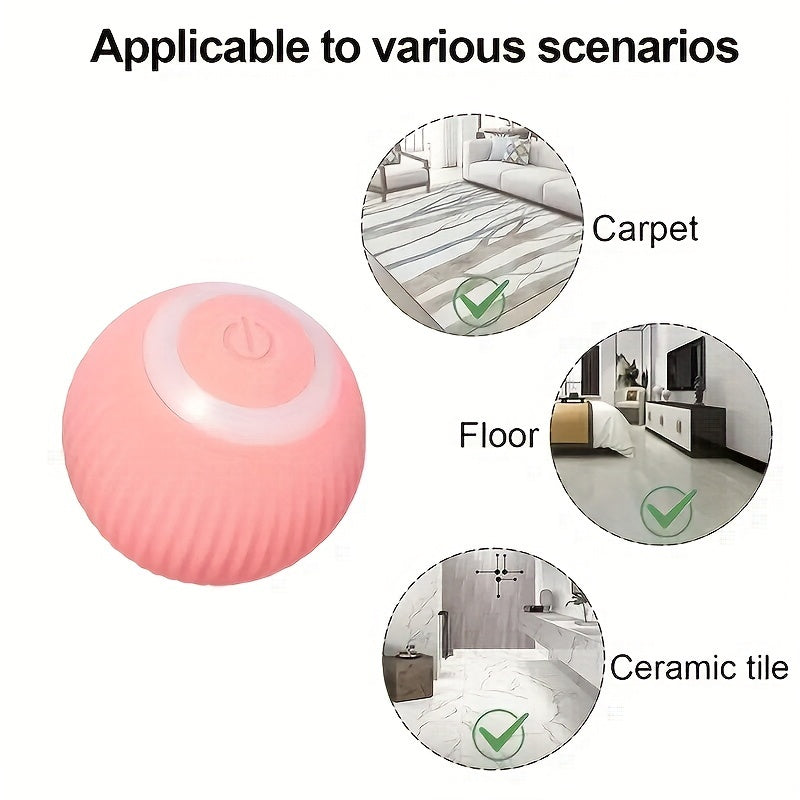 Balle interactive intelligente pour chat – Jouet roulant automatique pour un plaisir interactif