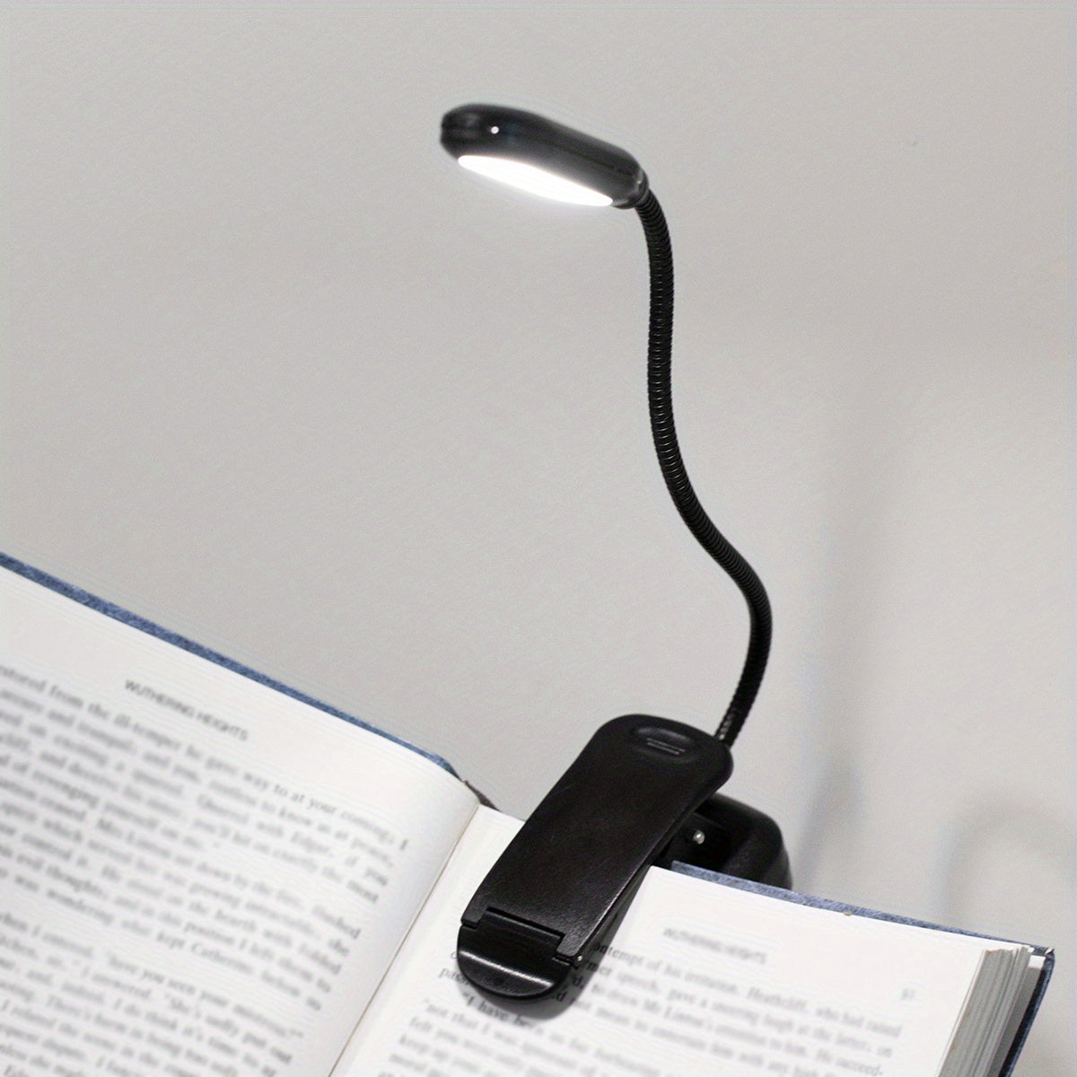 Lampe à pince flexible – Lampe de lecture portable avec col réglable pour la maison ou les voyages