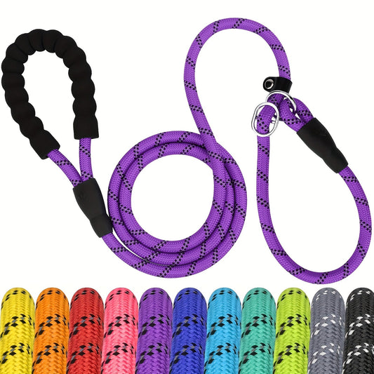 Laisse réfléchissante pour chien avec poignée rembourrée – Réglable et durable pour tous les chiens