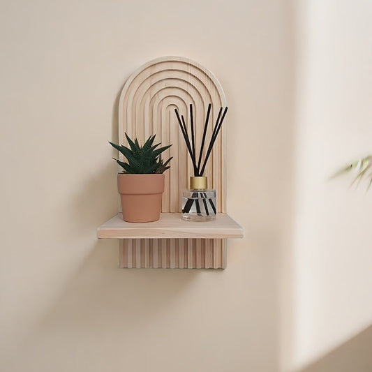 Boho Étagère Murale Arc-en-Ciel - Espace de Rangement Stylé pour Chaque Pièce