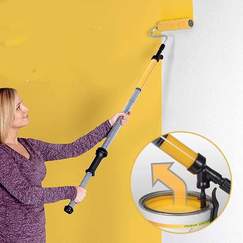 Rouleau de peinture extensible avec système d'alimentation intégré – Peinture efficace et propre