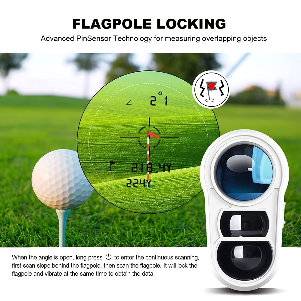 Télémètre de golf avancé – Mesures précises avec compensation de pente et retour par vibration
