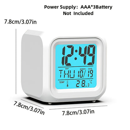 Réveil digital LED – Affichage de la température et prévisions météorologiques, fonction silencieuse