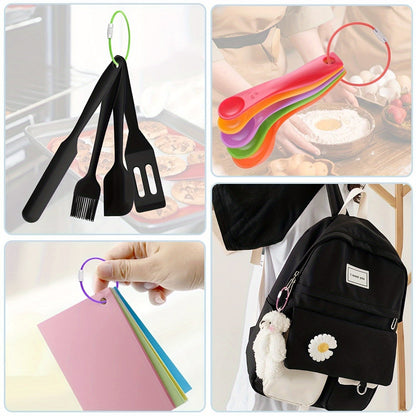 Set de 10 Porte-clés Câble en Acier – Porte-clés Durables pour Voyage et Activités de Plein Air