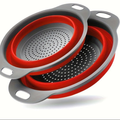 Set de Passoires en Silicone Pliables – Parfaites pour Pâtes, Légumes et Fruits