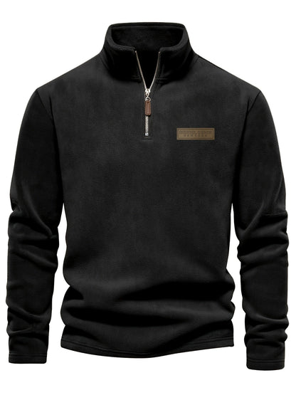 Pull-Over Demi-Zip Doublé en Polaire - Confortable et Chaud pour les Jours Froids
