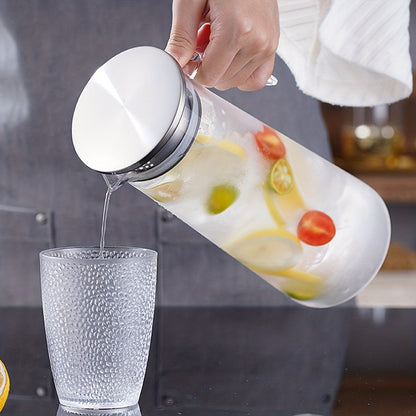 Carafe en Verre avec Couvercle – Idéale pour Jus, Bubble Tea et Boissons Rafraîchissantes d’Été