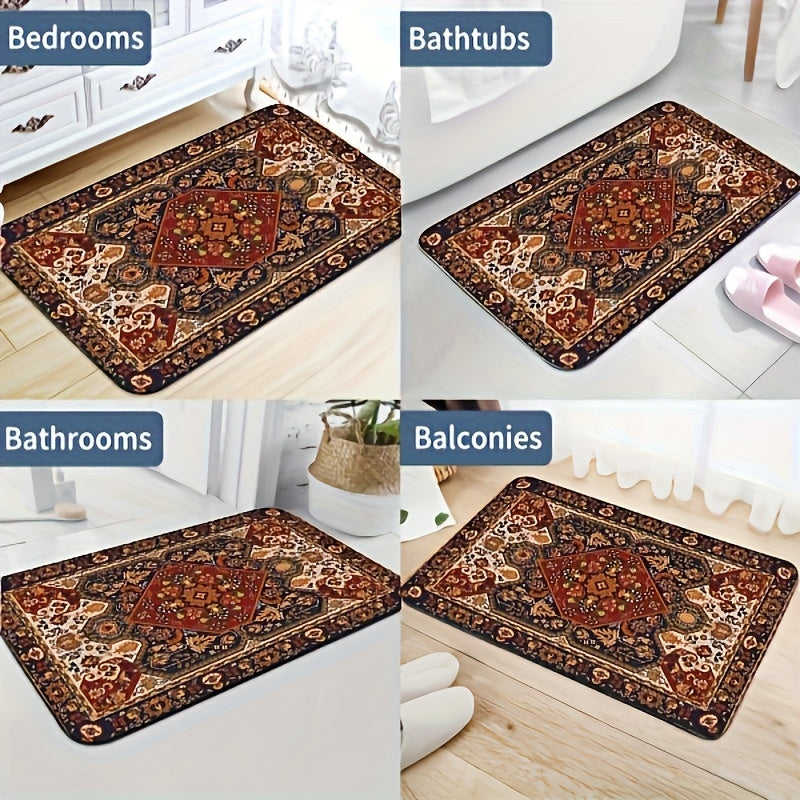 Set de Tapis de Salle de Bain Inspiré de la Perse – Absorbant et Antidérapant