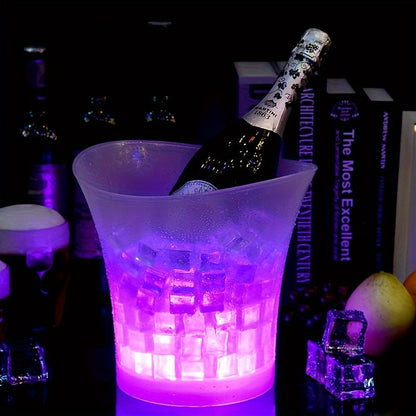 Seau à glaçons lumineux LED 5L – Parfait pour le champagne et la bière