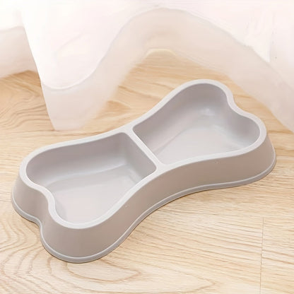 Gamelle double pour chien en forme d’os macaron – Pratique et élégante pour nourrir votre chien