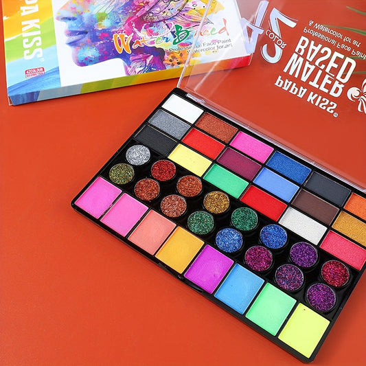 Set de 42 Couleurs de Peinture Visage et Corps à Base d’Eau – Parfait pour l’Art Créatif et la Peinture