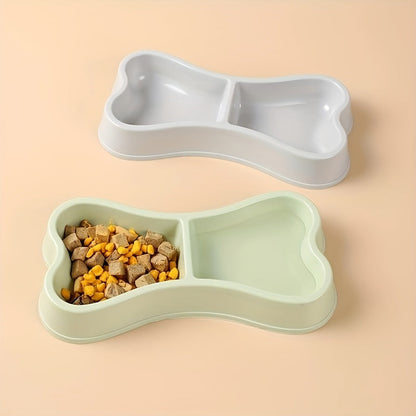 Gamelle double pour chien en forme d’os macaron – Pratique et élégante pour nourrir votre chien