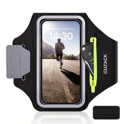Brassard de sport avec housse pour écouteurs – Support téléphone réglable pour les coureurs