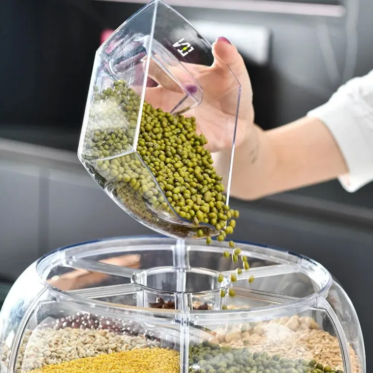 Distributeur de céréales rotatif à 360° pour une cuisine bien organisée