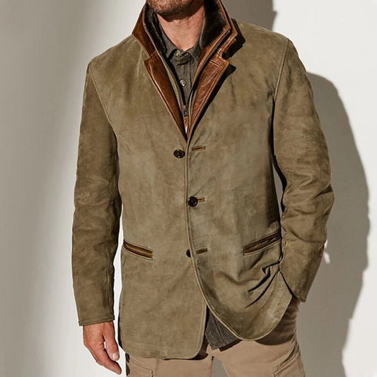 Veste homme en daim de luxe - Élégance et raffinement pour toutes les occasions