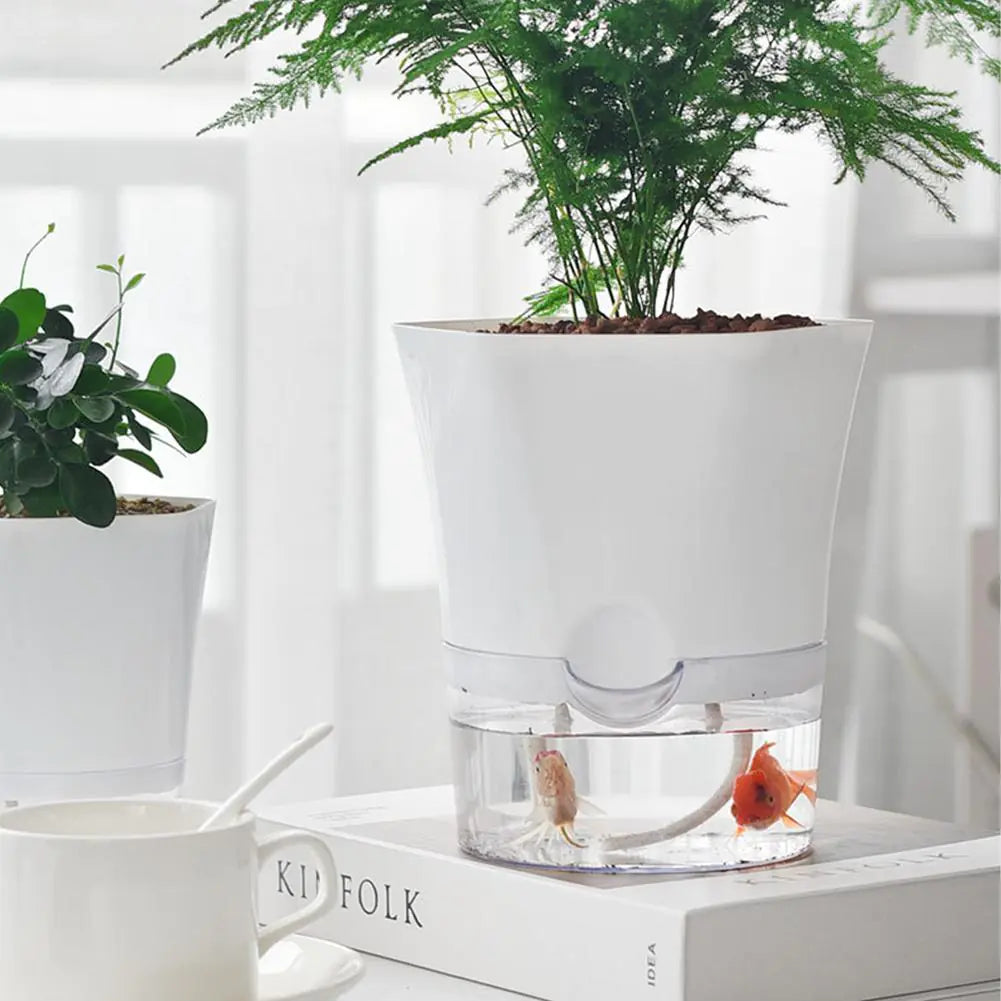 AquaPlanter - Pot de Fleurs Intelligent et Mini Aquarium en Un