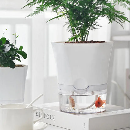 AquaPlanter - Pot de Fleurs Intelligent et Mini Aquarium en Un