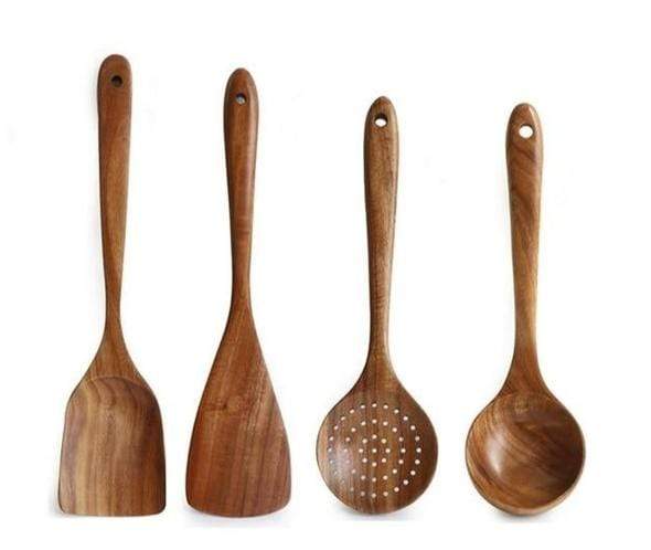 Ensemble de Cuisine en Bois Naturel – Cuisine Durable et Stylée