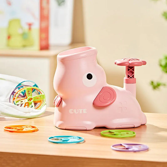 Ensemble de Frisbee Cochon Joyeux – Plaisir de Jeu Actif pour les Enfants